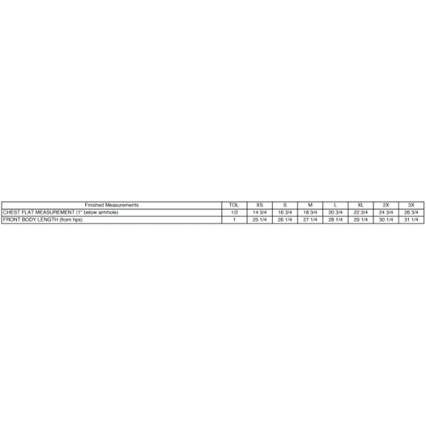 5551ospsizechart